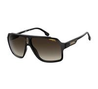 Carrera 1030/S 807 Kunststoff Rechteckig Schwarz/Schwarz Sonnenbrille, Sunglasses Schwarz/Schwarz Groß
