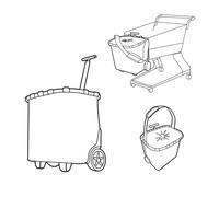 Carrycruiser frame twist silver Einkaufskorb mit R