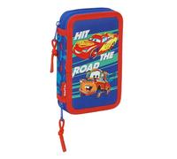 CARS Schulmäppchen für Kinder, Federmäppchen mit 29 nützlichen Produkten, ideal für Kinder von 5 bis 14 Jahren, bequem und vielseitig, Qualität und Widerstandsfähigkeit, 12,5 x 4 x 19,5 cm
