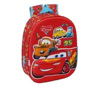 CARS Schulrucksack mit 3D-Design, ideal für Kinder verschiedener Altersgruppen, bequem und vielseitig, Qualität und Widerstandsfähigkeit, 27 x 10 x 33 cm
