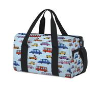 Cars-Sporttasche, Motiv: Cartoon-Autos, Wochenende, Übernachtung, Reisetasche, Reisetasche, für Kinder, Mädchen, Jungen, Damen, Herren