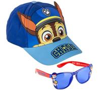 Cartelyn Paw Patrol Kappe & Sonnenbrille Set - Jungen Sommer Accessoire mit Chase Motiv - UV-Schutz - Einheitsgröße 5-12 Jahre - Mütze & Brille für Kinderfans