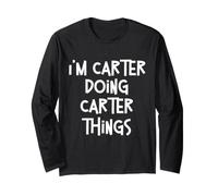 Carter Doing Carter Things Lustiger personalisierter Geburtstag Langarmshirt