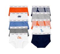 Carter's 10er-Pack Baumwoll-Slips, Orange Stripes (3h738810)/Weiß, 2-3 Jahre