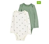 carter's 2er-Set: Bodys in Grün - Größe 68 | Baby Bodys
