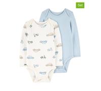 carter's 2er-Set: Bodys in Hellblau - Größe 74 | Baby Bodys