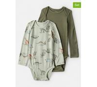 carter's 2er-Set: Bodys in Khaki - Größe 68 | Baby Bodys
