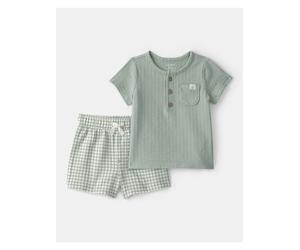 carter's 2tlg. Outfit in Khaki - Größe 74 | Baby Shirts