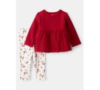carter's 2tlg. Outfit in Rot - Größe 80 | Baby Langarmshirts