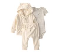 Carter's 3-tlg. Set Body kurzarm, Sweatjacke und Jogginghose Frottee Schaf 68 natur