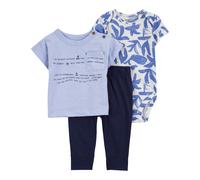 Carter's 3-tlg. Set Body kurzarm, T-Shirt und Jogginghose Meer 68 marine/blau