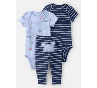 carter's 3tlg. Outfit in Dunkelblau - Größe 68 | Baby Bodys