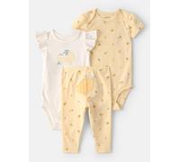 carter's 3tlg. Outfit in Gelb - Größe 80 | Baby Bodys