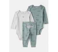 carter's 3tlg. Outfit in Grün - Größe 80 | Baby Bodys