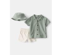 carter's 3tlg. Outfit in Khaki - Größe 62 | Baby Hemden Blusen