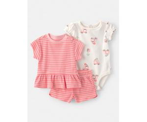 carter's 3tlg. Outfit in Rosa - Größe 86 | Baby Bodys