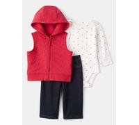 carter's 3tlg. Outfit in Rot - Größe 62 | Babyjacken