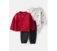 carter's 3tlg. Outfit in Rot - Größe 86/92 | Baby Pullover Cardigans