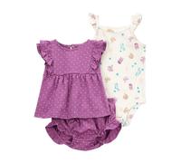 carter's 3tlg. Outfit in Violett - Größe 86 | Baby Bodys