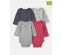 Carter's 4er-Pack Bodys langarm Autos Ringel 74 bunt