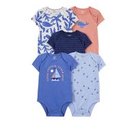 Carter's 5er-Pack Bodys kurzarm Boote Wale 56 blau/natur/rosa