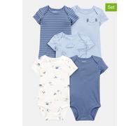 carter's 5er-Set: Bodys in Hellblau - Größe 74 | Baby Bodys