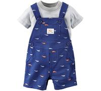 Carter's Baby Jungen 2-teiliges Shortall-Set 121g348, Navy, 3 Monate