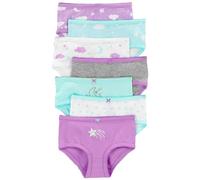 Carter's Girls' Little 7-Pack Underwear (Violet(3K589610)/White, 10/12)