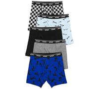 Carter's Jungen Boxershorts aus Baumwolle, 5 Stück, Checkers/Schwarz/Grau/Blau, 8 Jahre