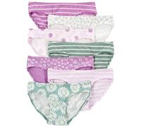 Carter's Kleine 7er-Pack Unterwäsche für Mädchen, Grün/Lila Gänseblümchen, 14 Jahre