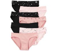 Carter's Kleine 7er-Pack Unterwäsche für Mädchen, Pink/schwarze Sterne, 6 Years