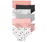 Carter's Unterwäsche Kleine 7er-Pack für Mädchen – Weiß/Rosa/Schwarz mit Herzen – 10–12 Jahre