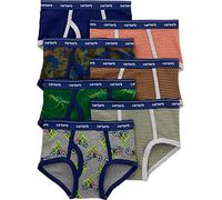 Carter's Little Boys Cotton Briefs 7 Pack, Green(3j765310)/Blue, 10/12