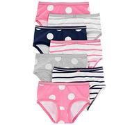 Carter's Little Girls Stretch Cotton Underwear 7 Pack, Pink(3k589510)/Grey, 8