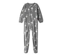 Carter's Schlafanzug für große Jungen aus Microfleece mit Fuß, Grauer Fußball, 8 Jahre