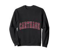 Carthage Illinois Souvenir College Style roter Text Sweatshirt