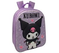 CARTOON 3D Kindergartenrucksack 32 cm mit gepolsterten Schultergurten, Kuromi, 32 cm, Casual