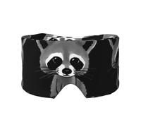 Cartoon-Augen- und Ohrenschützer mit niedlichem Waschbär-Klettverschluss, Verdunkelung, warm, für Seitenschläfer, Nachtschlaf, Arbeit, Nickerchen, Reisen, Yoga