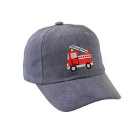 Cartoon Basecap für Jungen und Mädchen - Feuerwehrauto Snapback Schirmmütze mit UV Schutz Sonnenhut - Verstellbar Sport Trucker Cap für Kinder 2-5 Jahre