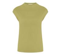 Cartoon Shirt Damen Basic ärmelos mit Kragen Baumwolle Mosstone Grün Größe 44