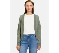 Strickjacke CARTOON "Cartoon Basic-Strickjacke mit Rippbündchen" Gr. 44, grün Damen Strickjacken (59489649-44) grün