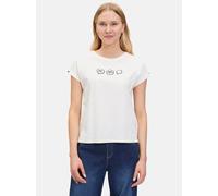 Cartoon Baumwollshirt Damen weiß, 46