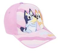 CARTOON Bluey Mädchenmütze mit verstellbarem Visier, Sommerhut Größe 51 cm, Sonnenhut für Kinder mit Bluey und Bingo, 65 % Baumwolle, 35 % Polyester, offizielles Bluey, Rosa, 51