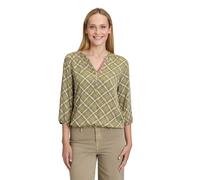 Cartoon Damen Casual-Bluse mit Muster Grün/Violett Größe 40
