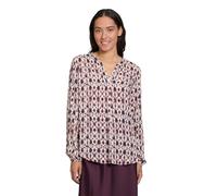 Shirtbluse CARTOON "Cartoon Damen Blusenshirt mit Muster", Damen, Gr. 44, bunt (violett, rosa), Obermaterial: 100% Viskose., casual, figurumspielend normal, V-Ausschnitt, Blusen (10976247-44) violett,