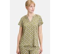 Cartoon Damen Blusenshirt mit Muster 36, Grün/Violett