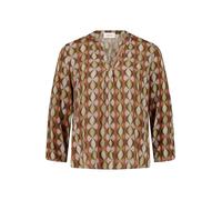 Shirtbluse CARTOON "Damen mit Muster", Damen, Gr. 46, bunt (grün, taupe), Obermaterial: 100% Viskose, figurumspielend normal, V-Ausschnitt, Blusen (87742027-46) grün, taupe