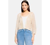 Cartoon Strickjacke mit Glanzeffekt Kurz 3/4 Safari Beige Größe 44