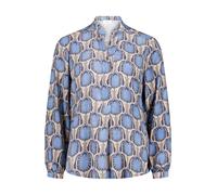 Schlupfbluse CARTOON "Damen mit verdeckter Verschlussleiste", Damen, Gr. 44, blau (blau, beige), Obermaterial: 100% Viskose, gerade normal, V-Ausschnitt, Blusen Schlupfbluse (69573234-44) blau, beige