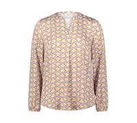 Cartoon Casual-Bluse Damen mit Muster Blau/Apricot Größe 42